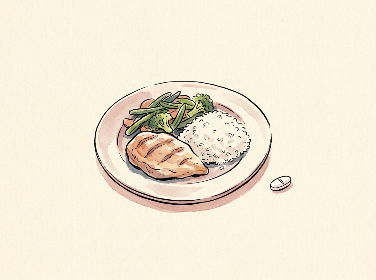 Taking metformin with the evening meal instead of on an empty stomach