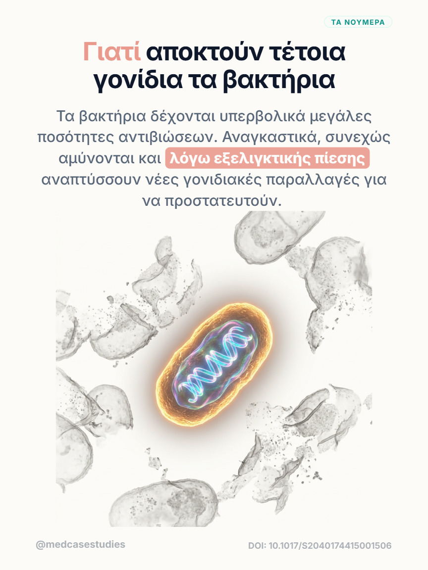 Φωτεινό βακτήριο με έλικα DNA στο κέντρο, περιβαλλόμενο από θολές κυτταρικές μορφές.