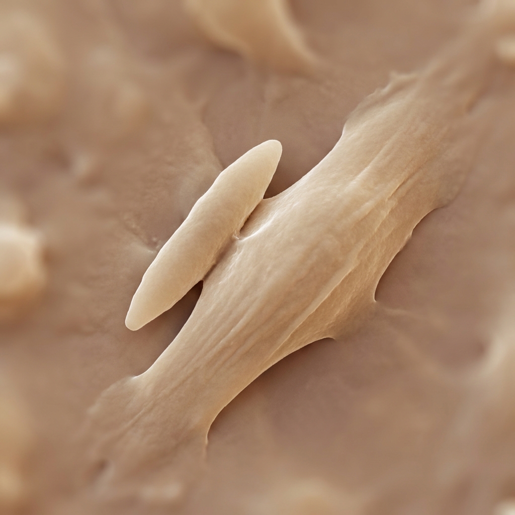 Fusobacterium beside an endometrial fibroblast