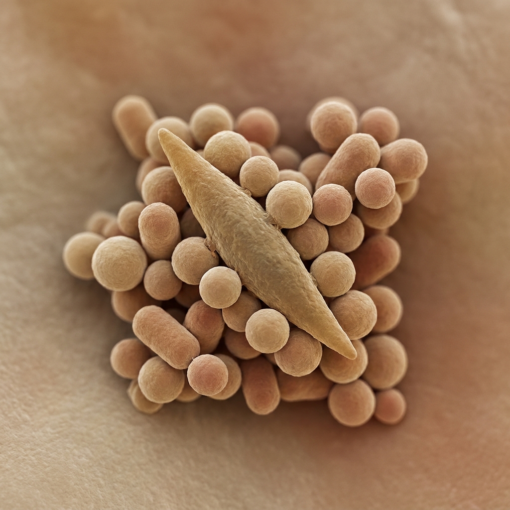 Fusobacterium nucleatum in a periodontal biofilm