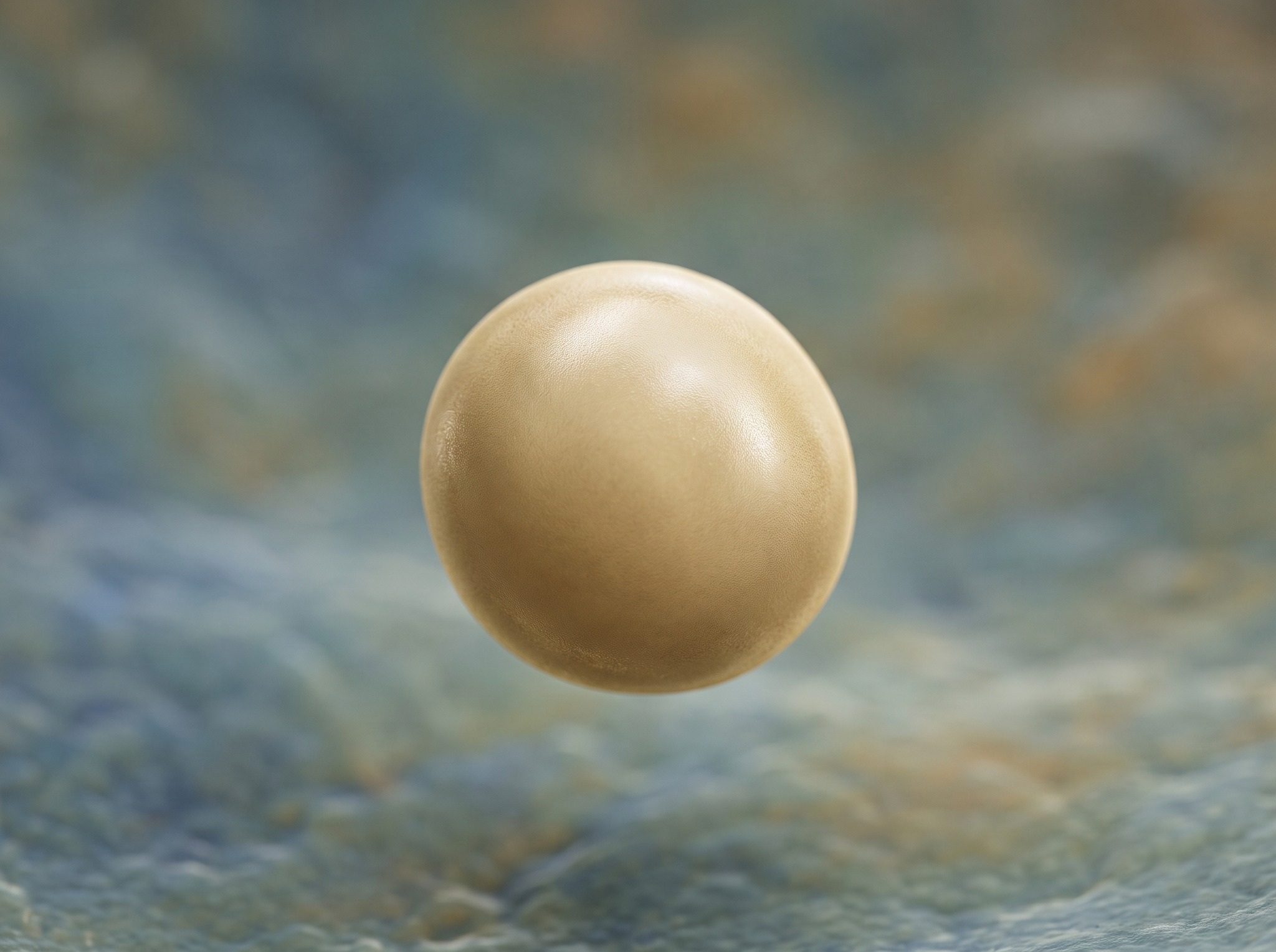 Extreme macro of an undigested fat droplet in the intestinal lumen
